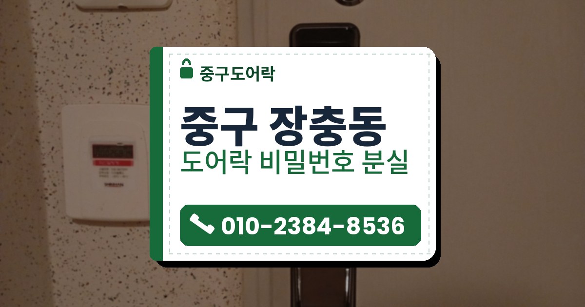 중구 장충동 도어락 비밀번호 분실 — 중구도어락 안내 그림